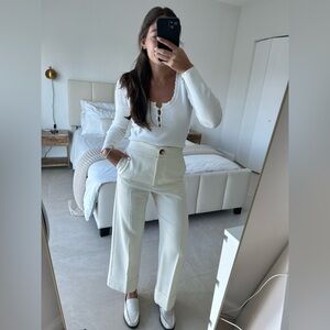 Sezane ECRU trousers